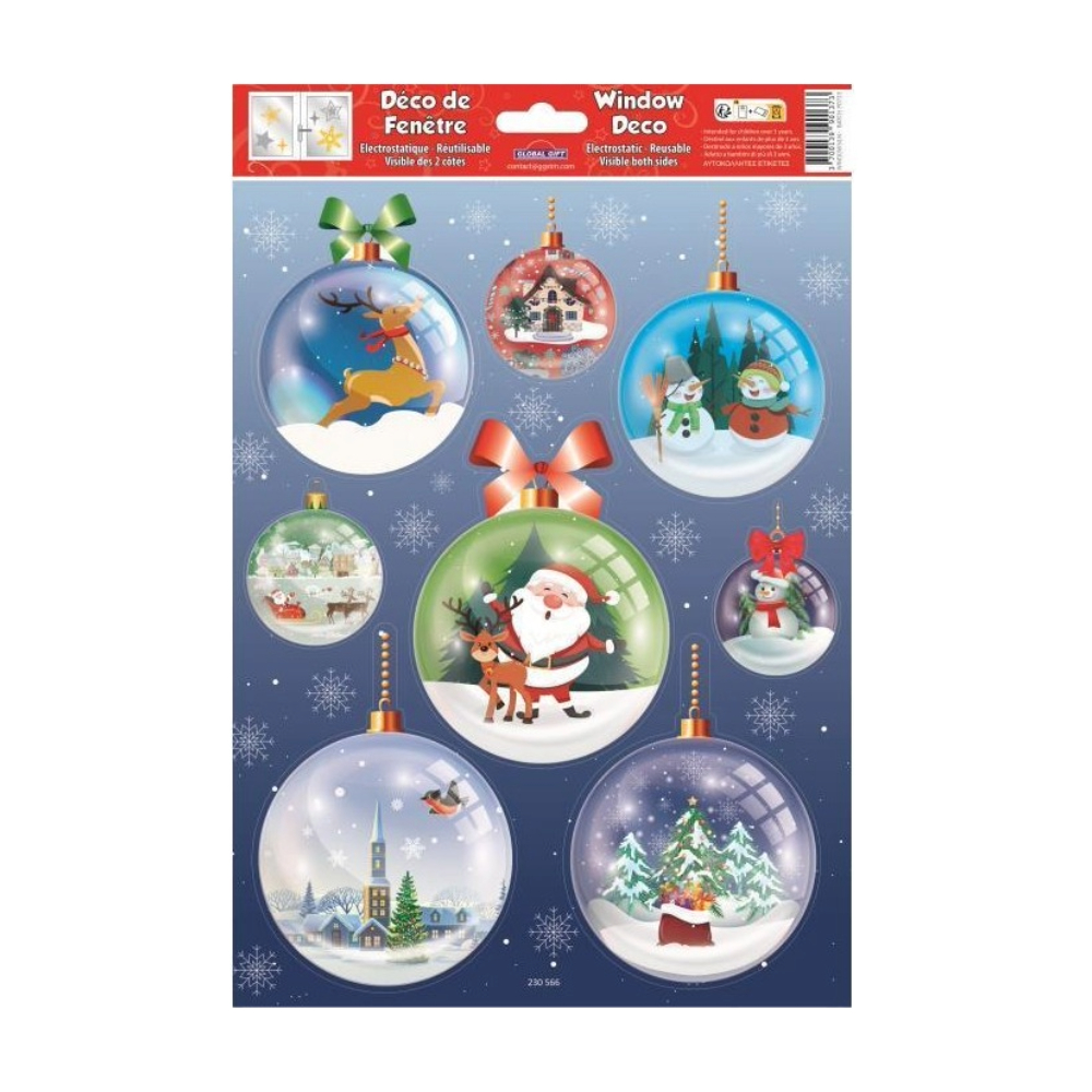 STICKERS CHRISTMAS WINDOW 20X30CM W230566 GLOBAL GIFT