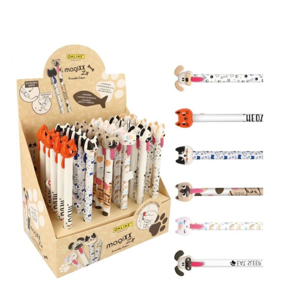 ΣΤΥΛΟ ONLINE GEL 20196-36 MAGIXX (ERASABLE)ZIP (REFILLABLE) ΣΤΑΝΤ 36 ΤΕΜ.