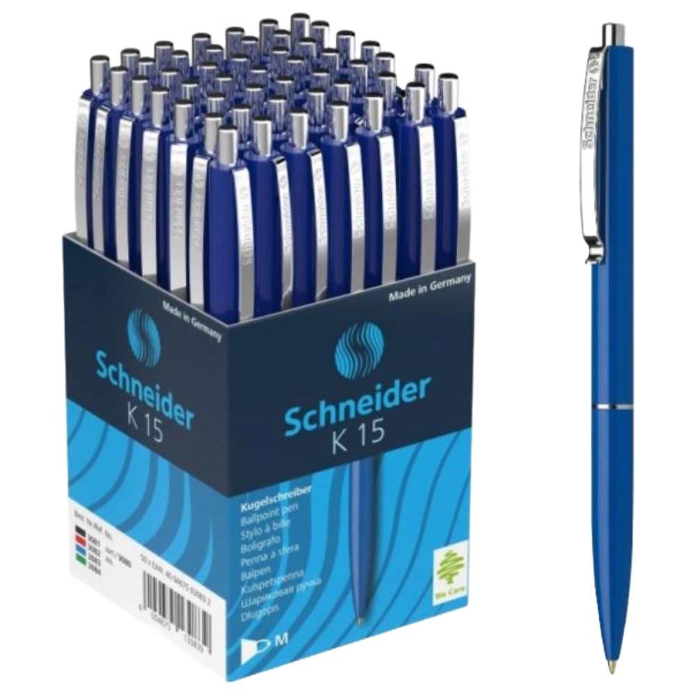 ΣΤΥΛΟ SCHNEIDER ΔΙΑΡΚΕΙΑΣ ΜΕ ΚΟΥΜΠΙ K15 (Κ. 50 ΤΕΜ) 3083 ΜΠΛΕ