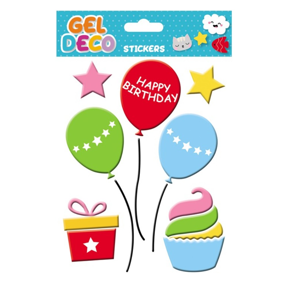 STICKERS GLOBAL GIFT GEL 320508 (13X17CM) happy birthday