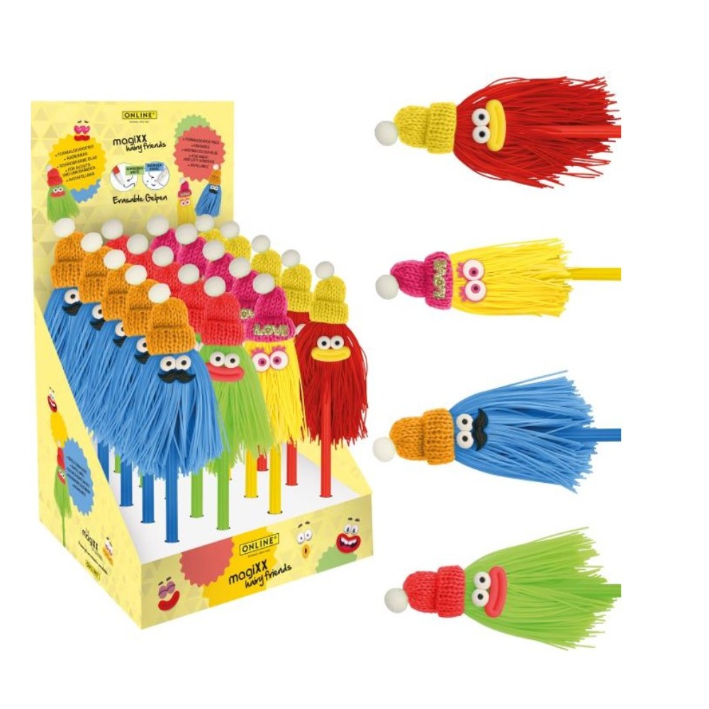 ΣΤΥΛΟ ONLINE GEL 33213-20 MAGIXX (ERASABLE)HAIRY (REFILLABLE) ΣΤΑΝΤ 20 ΤΕΜ.