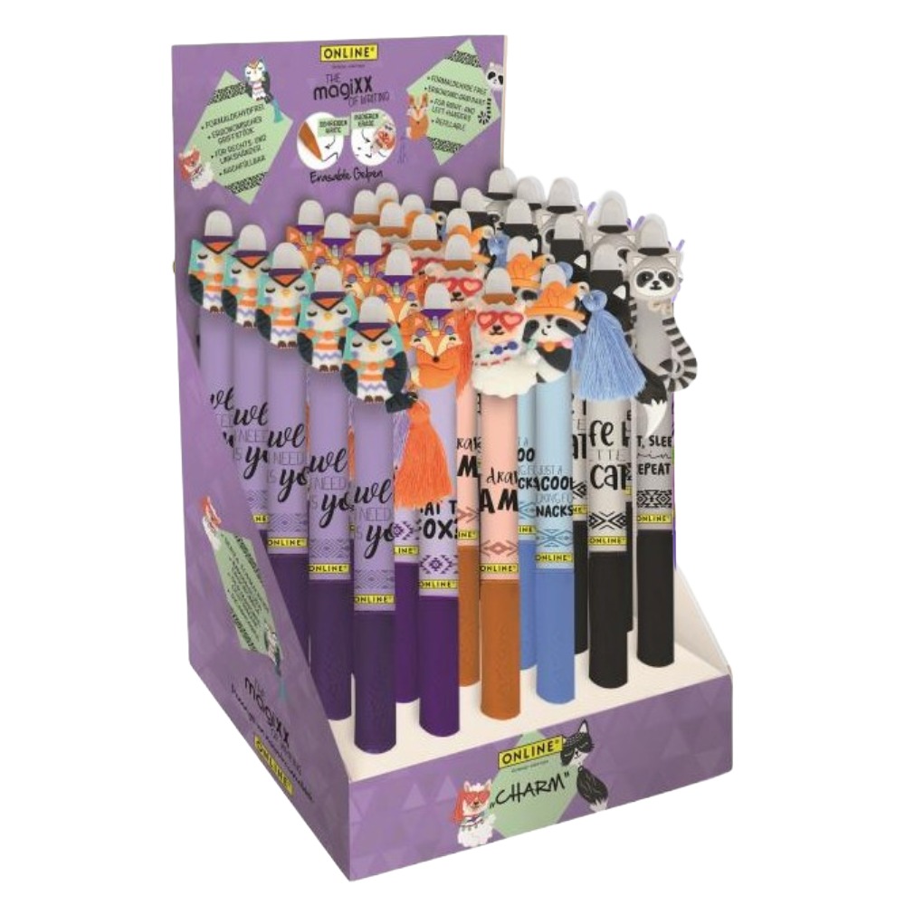 ΣΤΥΛΟ ONLINE GEL 35462-30 MAGIXX (ERASABLE)FUN CHARM (REFILLABLE) ΣΤΑΝΤ 30 ΤΕΜ.