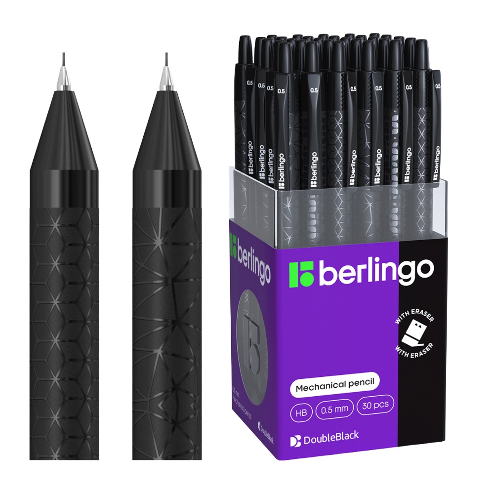 ΜΗΧΑΝΙΚΟ ΜΟΛΥΒΙ BERLINGO 0.5 DOUBLE BLACK (+ΓΟΜΑ) 319400 (30)