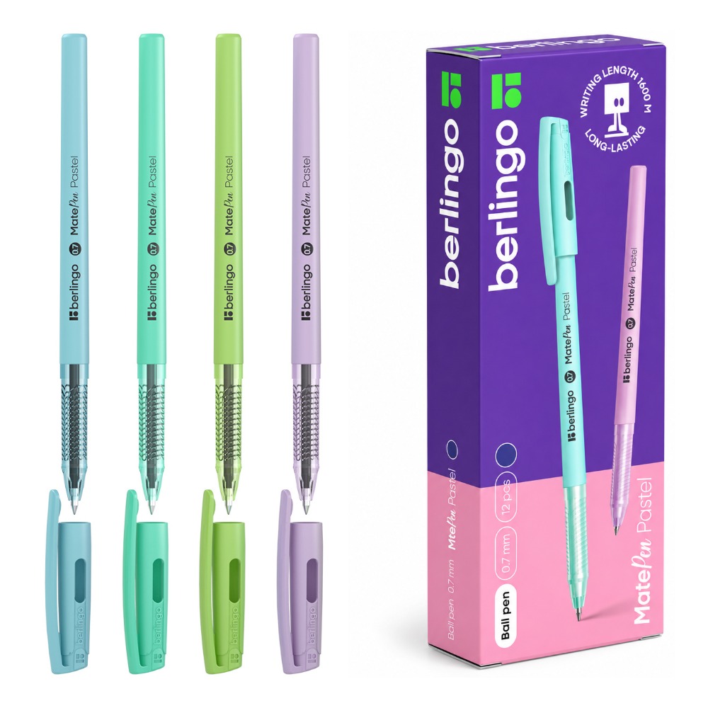 ΣΤΥΛΟ BERLINGO ΔΙΑΡΚΕΙΑΣ 0.7 "MATEPEN" PASTEL +ΚΑΠΑΚΙ 388587 (12)