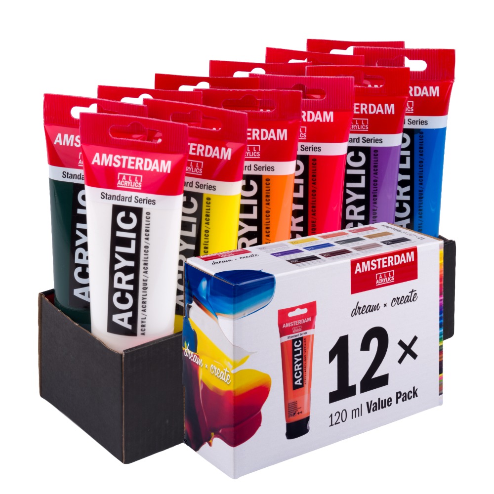 ΑΚΡΥΛΙΚΑ ΧΡΩΜΑΤΑ TALENS AMSTERDAM 120ML ΣΕΤ X 12 ΧΡΩΜΑΤΑ 17791912